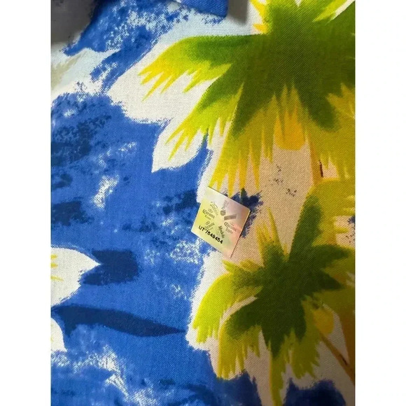 NWOT Corona Blue Floral Front Button Down Shirt - XL - Picture 2 of 7